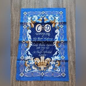 Vintage Commemorative 1981 Royal Wedding Tea Towel
